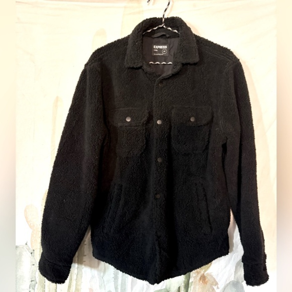Express Button Down Fleece Flannel Long Sleeve 🌵Small